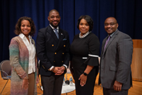 Four panelists from the 2018 Distinguished Visitor event