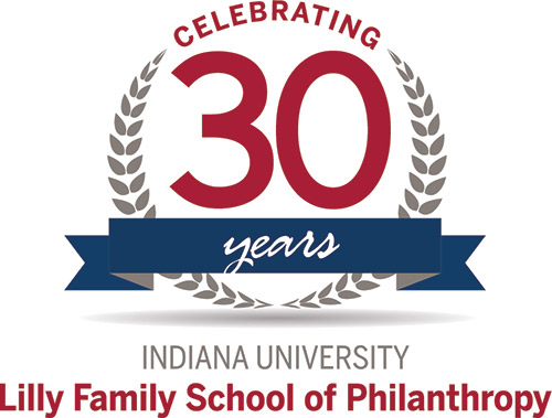Indiana University Lilly Family School of Philanthropy 30th anniversary logo