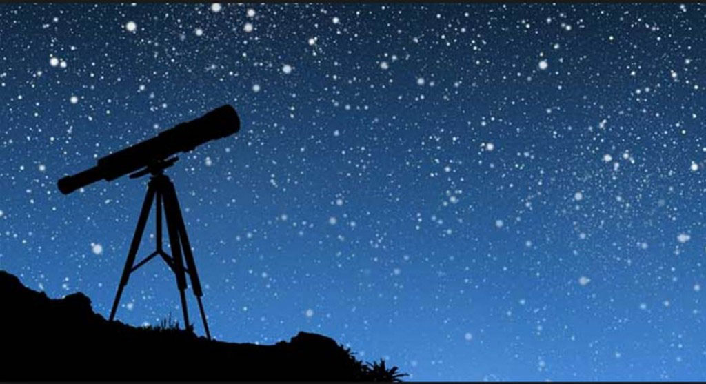 telescope looking at stars in space